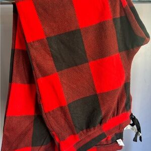 Old Navy Red and Black Plaid fleece PJS